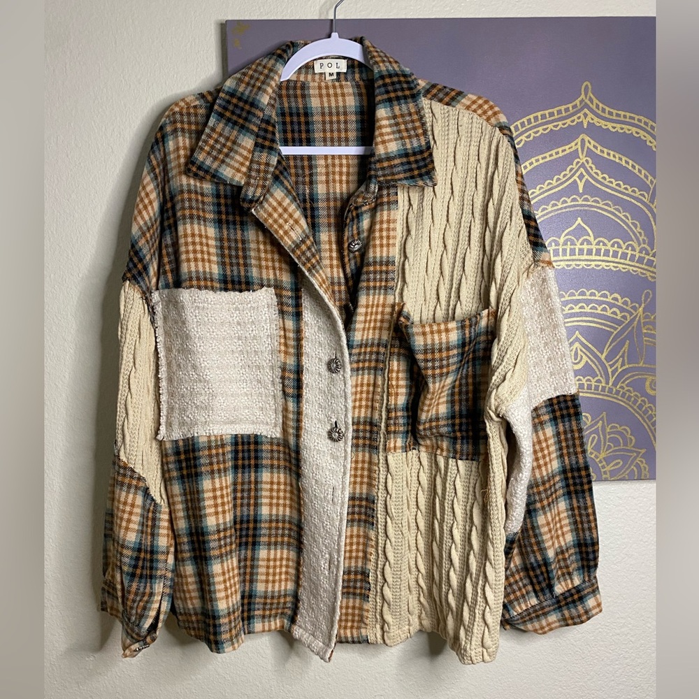 Pol Patchwork Shacket - image 3